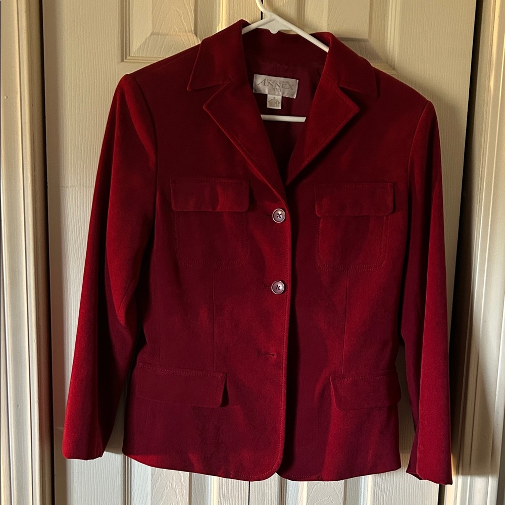 Anne Klein Deep Red Blazer